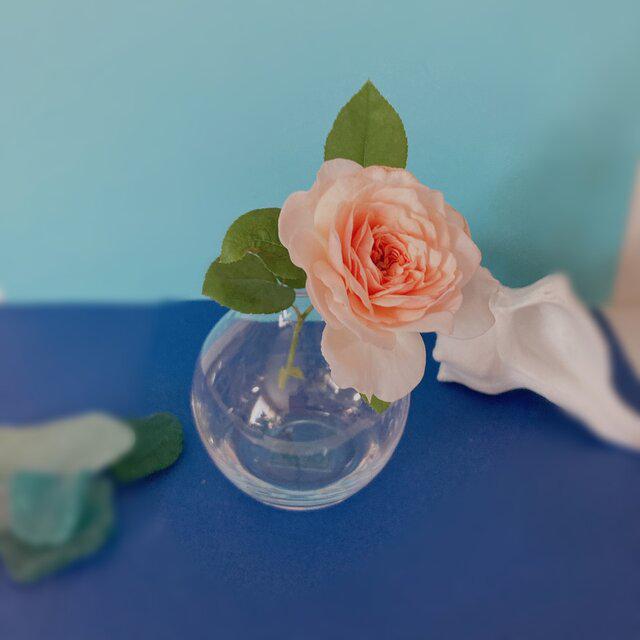 グリーンも映える🌿クリアなガラス花器  生花にも　アーティフィシャルにも　キッチンフラワーにも　涼やかクリアガラス　小さな花瓶　ガラス　フラワーベース　花器_4