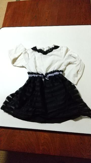 チュールレースの可愛いワンピース