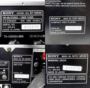 SONY ソニー Pixy ピクシー DHC-MD99 ST-MS99/TA-MS99/CDP-MS99/MDS-MS99 システムコンポ ※リモコン欠 品※