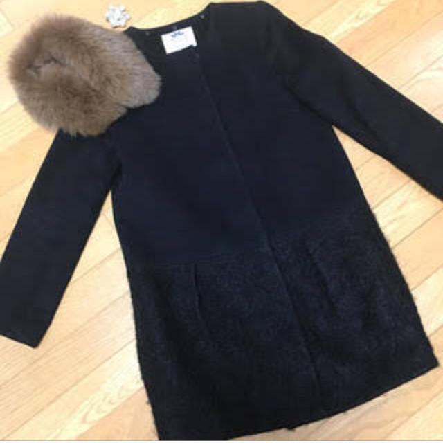 リランドチュール　コート　プードルコート　フォックスファー　クリーニング済