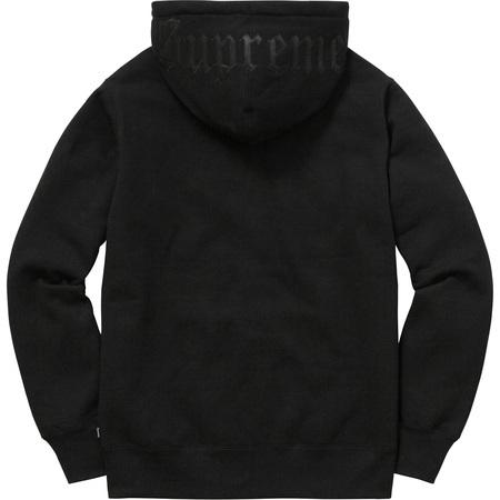 極美 16AW Supreme Old English Hood Logo Zip Up Sweat Sサイズ オールド イングリッシュ フード ロゴ  ジップ パーカー Black ブラック