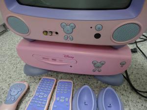 レアな一品☆かわいい☆現状品 Disney ディズニー 14型 ブラウン管テレビ(DTV-1400J) + DVD/CDプレーヤー  (DVD-2000j-P) 使用品