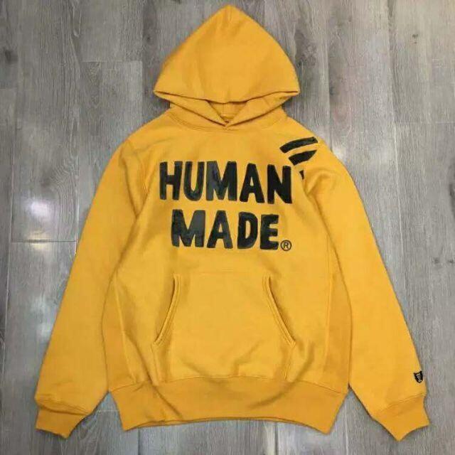 売れ筋 即日発送 HUMAN MADE ヒューマンメイド ロゴパーカー 19AW 黄色