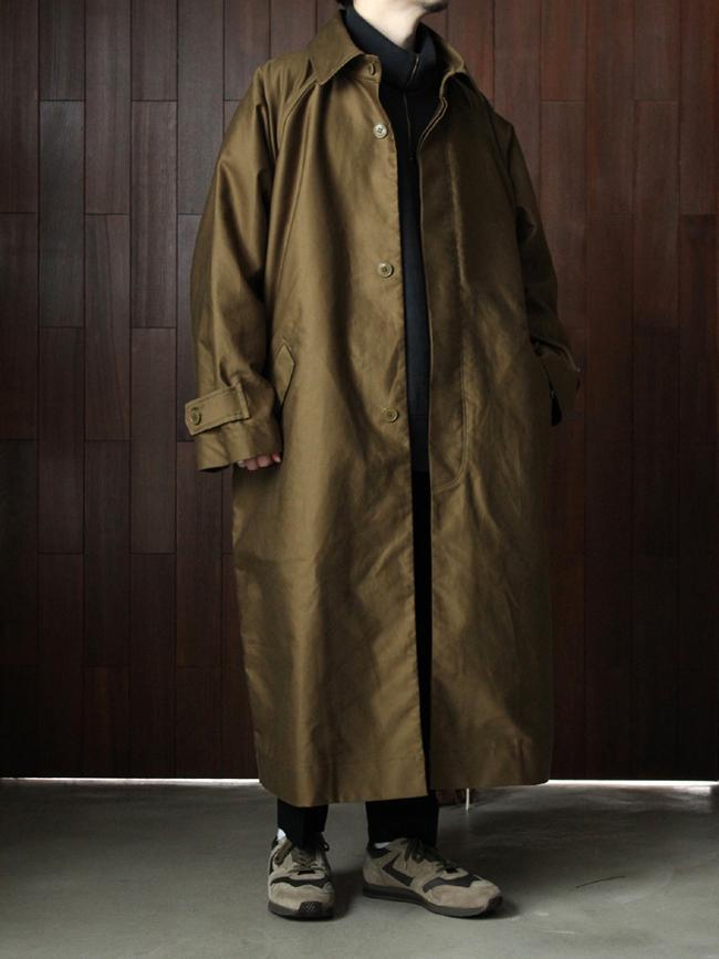 ANACHRONORM Giza Moleskin Balmacaan Coat