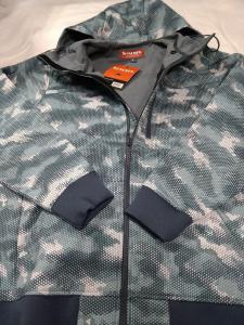 1円 新品 SIMMS シムス ローグフーディ ROGUE FLEECE HOODY (L) ソフトシェル パーカー HEX CAMO STORM