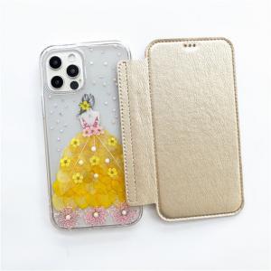 黄色のドレス 押し花 手帳型スマホケース スマホリング Iphoneケース Iphone13 12 Se2 11