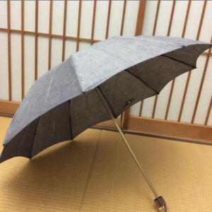 未使用 月装 TSUKISOU 麻 100% お洒落な折り畳み傘 高級日傘