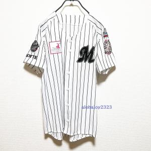 千葉ロッテマリーンズ ロゴ DESCENTE デサント NPB マーク アジアチャンピオン 刺繍 ワッペン レプリカ ユニフォーム M ロッテ  マリーンズ