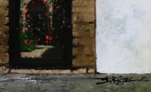 【真作保証】小山洋「グワデシクスの春」1980年 油彩6号 額装 絵画 風景