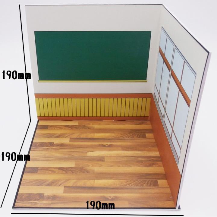 背景ボード 1/12 教室 ねんどろいどやドール撮影用に フィギュア向け