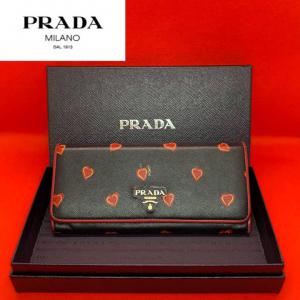 PRADA プラダ 長財布 レディース ウィメンズ バレンタイン限定 ハート柄