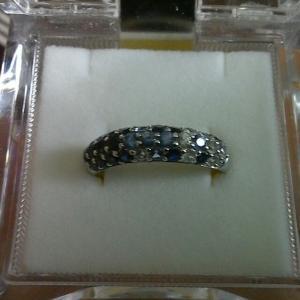 サファイア パヴェ リング K18WG 1.20ct 4.8g smkn1geger.sch.id