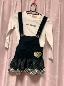 シンプルロゴTシャツとフリル可愛いタンクワンピお得2点セット