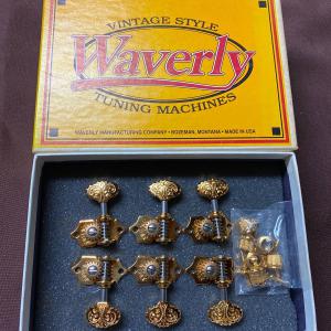 新品 WAVERLY ウェバリー 4062-G 彫金細工 ギターペグ 最高級糸巻 ゴールド