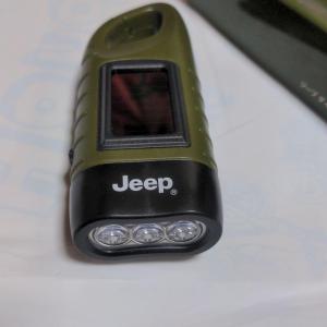 JEEP（ジープ）オリジナルダイナモソーラーライトノベルティ非売品新品