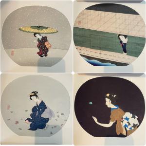 小村雪岱 繪 うちわ絵八佳 高見澤 木版画 雪兎 筑波 夜雨 河岸 月 蛍 春雨 浜辺 限定貳百八拾部の内 第貳百七拾壱番 280部 271番 欠品あり