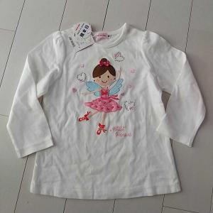 東京 ミキハウス 女の子 長袖Tシャツ 100 リーナちゃん 花柄 トップス