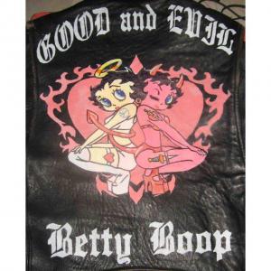 ベティちゃん Betty Boop 天使と悪魔 【手描きペイント革ジャン】羊皮