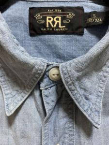 値下げ】RRL シャンブレーワークシャツ S グランメゾン東京 キムタク着