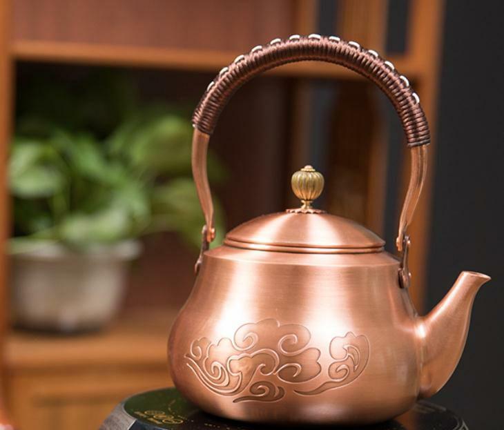侵攻を決断 鋳銅 急須 古風銅瓶 やかん 茶道具 銅びん 茶壺 職業手作り