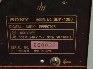 SONY デジタルオーディオエフェクター SDP-1000 /SONY デジタル