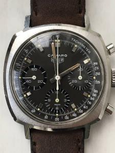 HEUER CAMARO 7220NT ホイヤー カマロ '68 初期型美品 ビンテージ クロノグラフ トロピカル文字盤 バルジュー72 アンティーク  カレラ