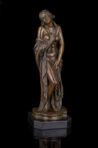 永楽 】ブロンズ像 飛びそうな裸の少女 名品 インテリア 彫刻 銅像