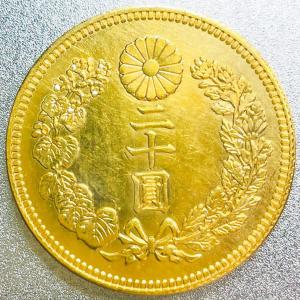 大日本帝國政府◇明治九年発行 古銭 十圓金貨 金21K 鍍金 コレクター放