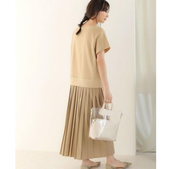 Bou Jeloud:バックプリーツスウェット半袖ワンピース