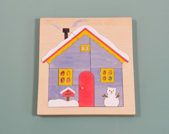木のパズル　クマの家　2層になったパズル（タイプA) おもちゃ・人形 Igel Haus