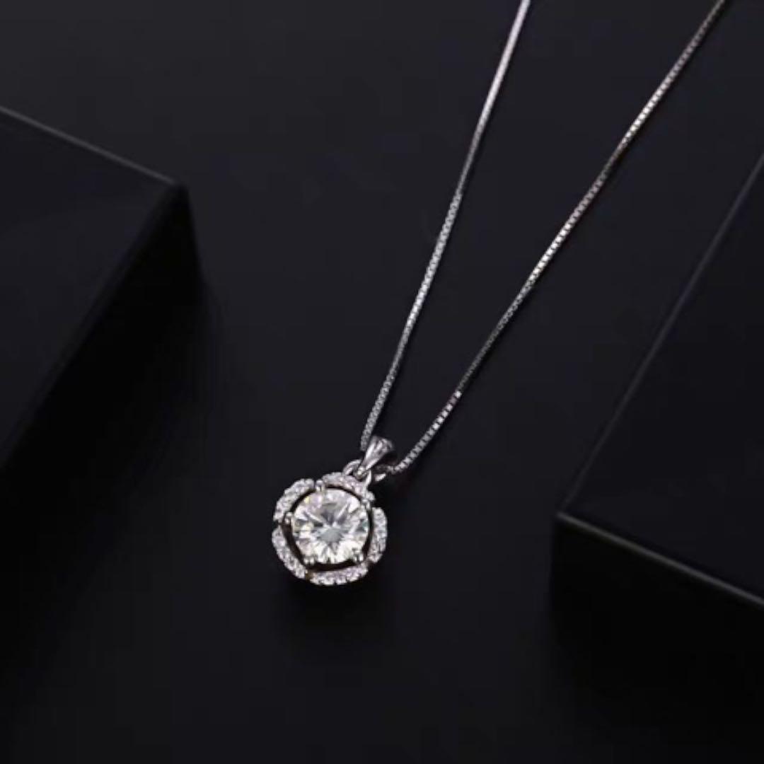 品質重視』高級モアッサナイト ネックレス 0.5ct - ネックレス