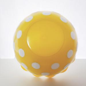 チューリップボール（蓋付き）2個セット　黄色　水玉