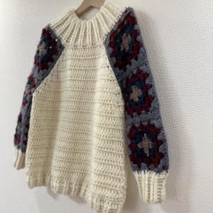 ☆handmade☆手編み 🎄モチーフ編みセーター_2
