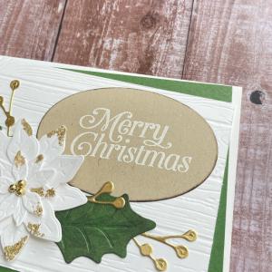 [クリスマス]手のひらサイズのポインセチアのクリスマスカード(ホワイト)_4