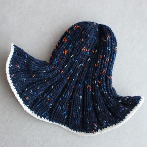 【手編みキット】 Knit Hat  / Navy_7