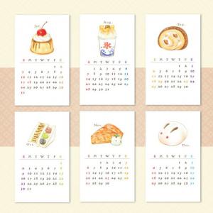 【寅年ｘ虎菓子】カレンダー2022　名刺サイズ　ミニカレンダー　卓上カレンダー_2