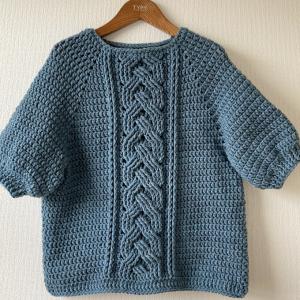 ☆handmade☆手編み ケーブル編みセーター_2