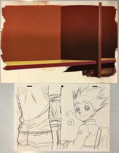 HUNTER×HUNTER 直筆原画 修正原画 コピーレイアウト キルア 14枚 等しく