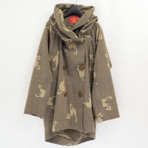 ヴィヴィアンウエストウッド ウール ジャガード ポテト オーブ フード コート