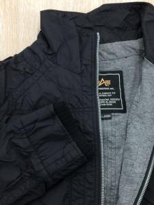 ALPHA INDUSTRIES◇ナイロンジャケット/×龍が如く6/コラボ/限定品/XL/ナイロン/BLK/TA1244-8001