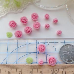 ハンドメイド パーツ    材料  薔薇  ピンク　3_2