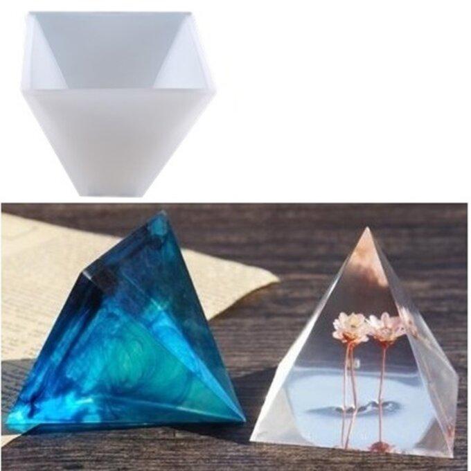 ５×5×5ｃｍ三角錐シリコンモールド型 大きなピラミッド／トライアングル／オルゴナイトにお勧め！レジン制作に！/型番C-228ー5ｃｍ_1