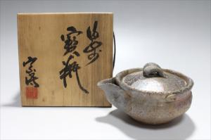 昭和の名工「各見玉山」作備前焼宝瓶 - 工芸品