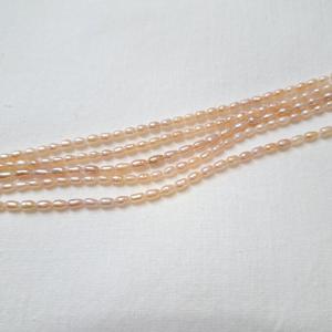 淡水真珠　ライス　2.5-3mm　ナチュラルカラー　約40cm連_1