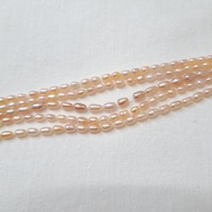 淡水真珠　ライス　2.5-3mm　ナチュラルカラー　約40cm連_3
