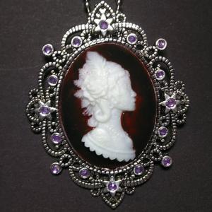 ゴシックエレガント　蓄光　カメオ風ペンダントトップ(ネックレスチェーン別途)