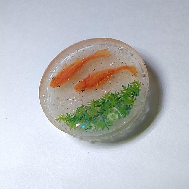 ペイント金魚　ご希望に合わせて　ヘアゴムorポニーフック