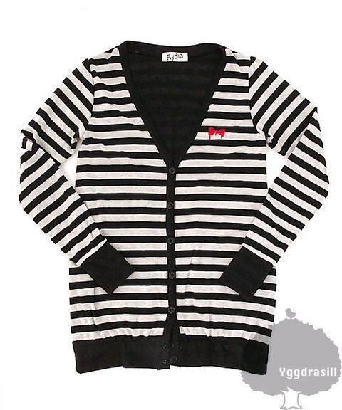 YGG★Rydia★ボーダー柄 カーディガン★リボン ワイラブ