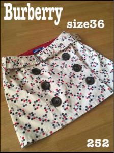 252 Burberry ブルーレーベル ドット柄 ラップスカート size36
