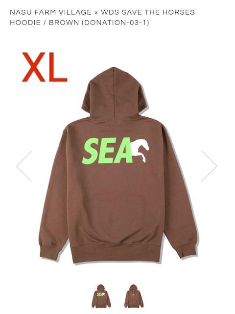 WDS SAVE THE HORSES HOODIE / BROWN XL - パーカー